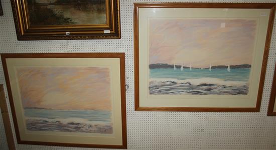 Roy Fairchild Woodard, coastline - 2 prints